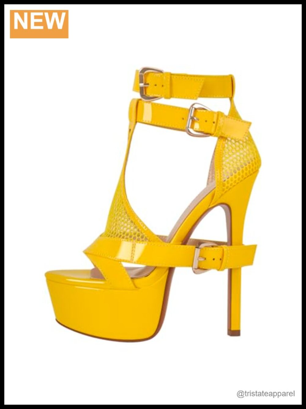 Handmade Platform Stiletto High Heels Mesh Ankle Strap Open Toe Dress Sandals